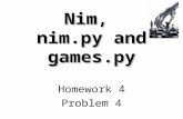 Nim,  nim.py and games.py