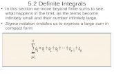 5.2 Definite Integrals