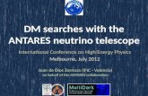DM searches with the ANTARES neutrino telescope
