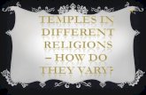 Temples in different religions –  how  do  they vary ?