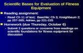 Scientific Bases for Evaluation of Fitness Equipment