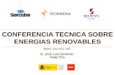 CONFERENCIA TECNICA SOBRE ENERGIAS RENOVABLES
