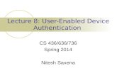 Lecture 8: User-Enabled Device Authentication