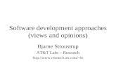 Software development approaches (views and opinions)