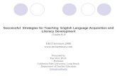Successful  Strategies for Teaching  English Language Acquisition and Literacy Development