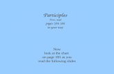 Participles First, read pages 184-186 in your text