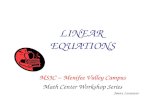 LINEAR  EQUATIONS