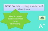 GCSE French – using a variety of structures