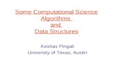 Some Computational Science Algorithms  and  Data Structures