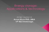 Energy storage: Applications & technology