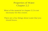 Properties of Water Chapter 2.2