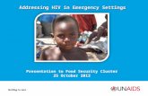 Addressing HIV  in Emergency Settings