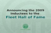 Announcing the 2009 Inductees to the  Fleet Hall of Fame