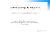 A first attempt to WP 5.6.2 Preliminary results of one test case