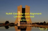 NuMI Geodesy and Alignment  Lessons Learned