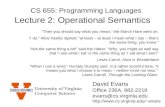 CS 655: Programming Languages