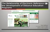 The Relationship of Electronic Reference & the Development of Distance Education Programs