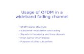 Usage of OFDM in a wideband fading channel