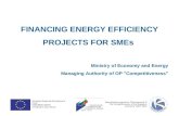 FINANCING ENERGY EFFICIENCY PROJECTS FOR SMEs  Ministry of Economy and Energy