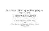 Medieval History of Hungary – 896-1526 Today’s Relevance