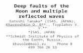 Deep faults of the Moon and multiple reflected waves