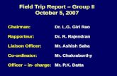 Field Trip Report – Group II October 5, 2007