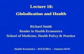 Lecture 18: Globalization and Health