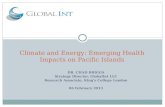 Climate and Energy: Emerging Health Impacts on Pacific Islands