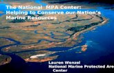 The National  MPA Center:  Helping to Conserve our Nation’s  Marine Resources