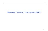 Message Passing Programming (MPI)
