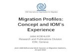Migration Profiles:  Concept and  IOM’s Experience