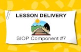 Lesson Delivery SIOP Component #7