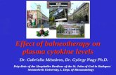 Effect of balneotherapy on plasma cytokine levels