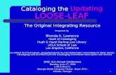 Cataloging the  Updating LOOSE-LEAF