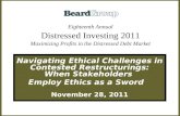 Eighteenth Annual Distressed Investing 2011 Maximizing Profits in the Distressed Debt Market