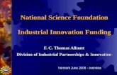 National Science Foundation Industrial Innovation Funding