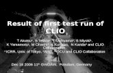 Result of first test run of CLIO