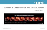 Hinode/EIS Data Products and Archive Access