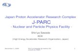 Japan Proton Accelerator Research Complex J-PARC - Nuclear and Particle Physics Facility -