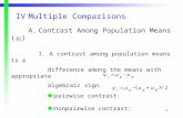 IVMultiple Comparisons A.Contrast Among Population Means (  i )