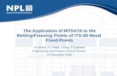 The Application of MTDATA to the Melting/Freezing Points of ITS-90 Metal  Fixed-Points
