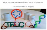 TRCC Patient and Investigator Pools Workgroup November Status Report