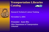 Transportation Libraries Catalog