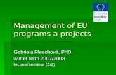 Management of EU programs a projects
