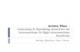 Action Plan — Listening & Speaking Activities for Intermediate & High-intermediate Students