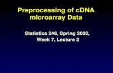 Preprocessing of cDNA microarray Data