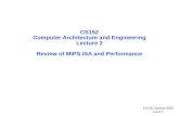 CS152 Computer Architecture and Engineering Lecture 2 Review of MIPS ISA and Performance
