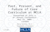 Past, Present, and Future of Core Curriculum at MCLA