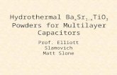 Hydrothermal Ba x Sr 1-x TiO 3  Powders for Multilayer Capacitors