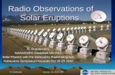 Radio Observations of  Solar Eruptions